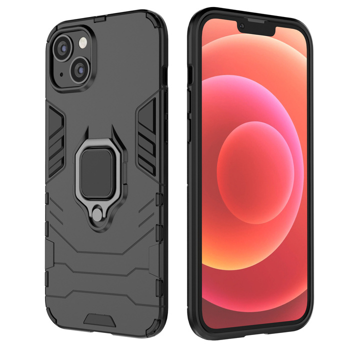 Etui Ring Armor Etui Do iPhone 14 Plus Pancerny Pokrowiec Uchwyt Magnetyczny Ring Czarne Case