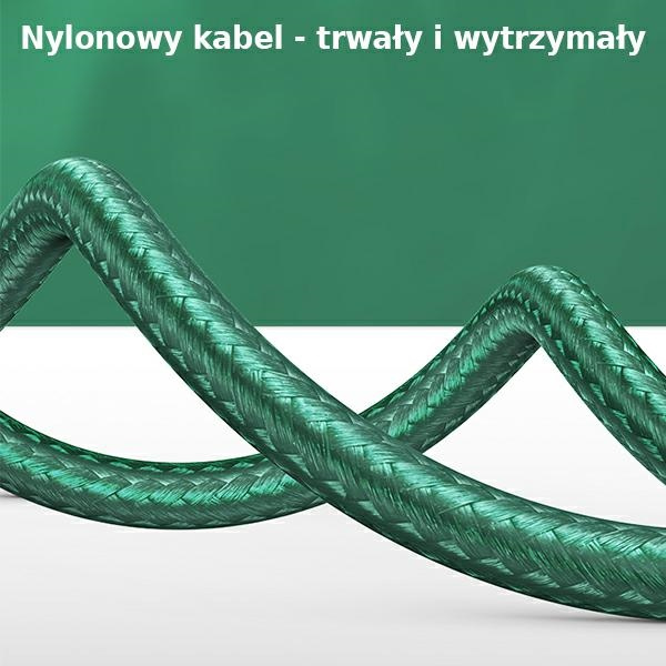 Kabel Kątowy USAMS USB-A MicroUSB U57 1,2m 2A Zielony