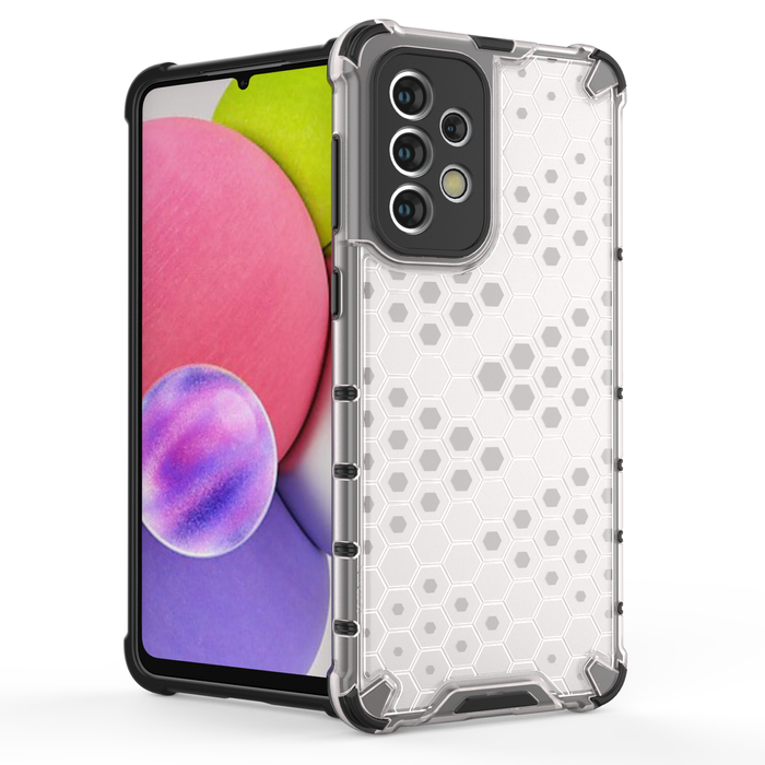 Honeycomb etui pancerny pokrowiec z żelową ramką Samsung Galaxy A33 5G niebieski