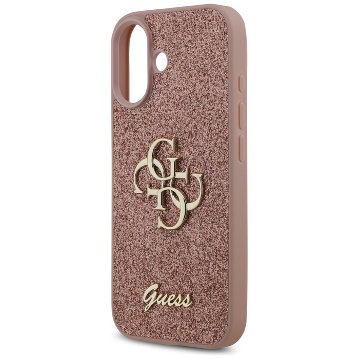 Etui Guess Fixed Glitter Big 4G do       iPhone 17 różowy