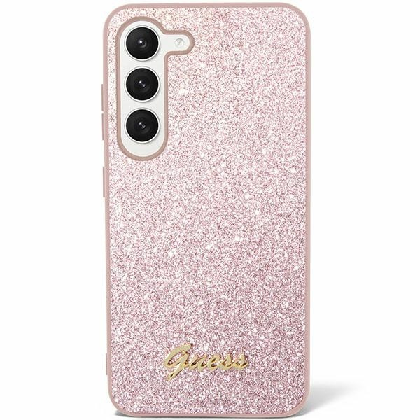 Etui Guess GUHCS24MHGGSHP Samsung Galaxy S24 Plus S926 różowy/pink hardcase Glitter Script Case