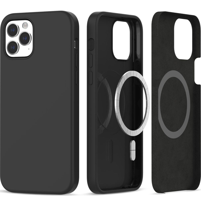 Etui Tech-protect Silicone Magsafe Iphone Iphone 12 / 12 Pro Black Case