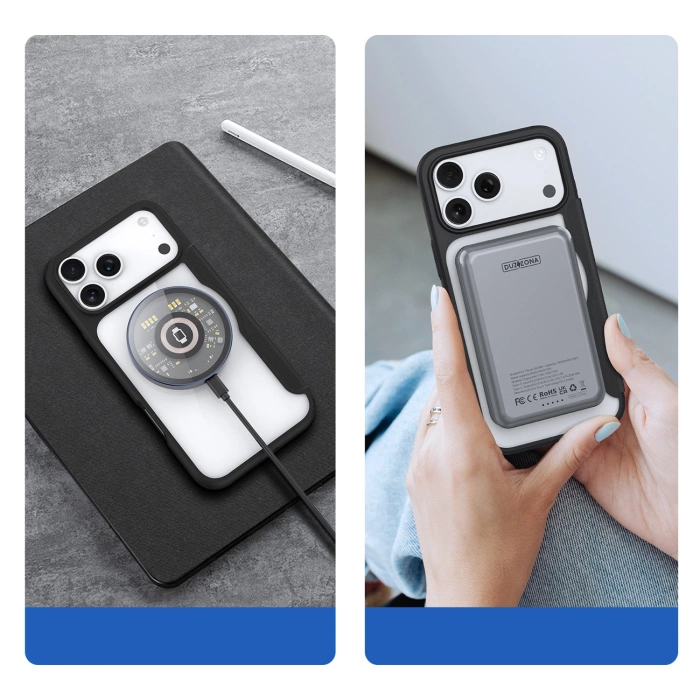 Etui Dux Ducis iPhone 17 Pro Skin X Pro z portfelem MagSafe Czarne