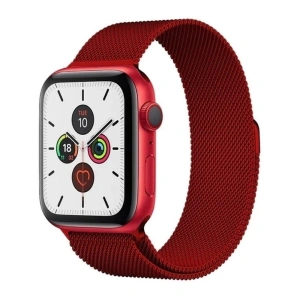 Magnetyczna opaska bransoleta Magnetic Strap pasek do Apple Watch 38 / 40 mm - czerwona
