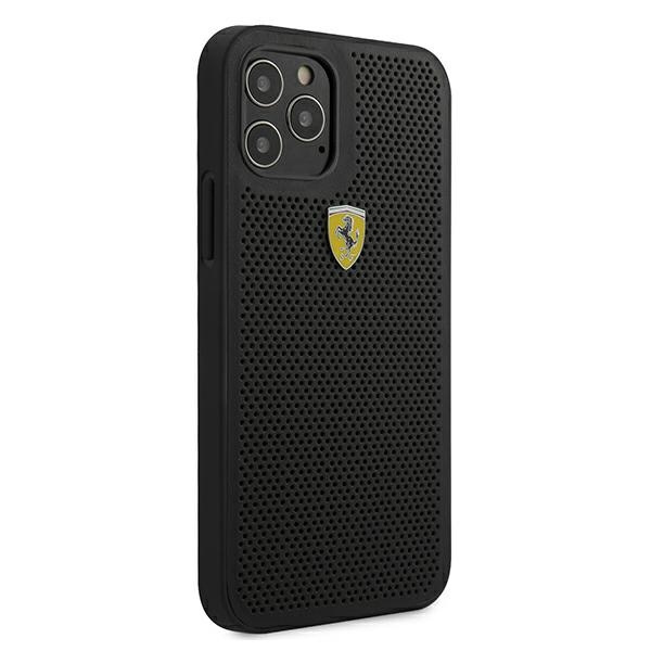 Etui FERRARI Apple iPhone 12 Pro Max On Track Perforated Czarny Hardcase