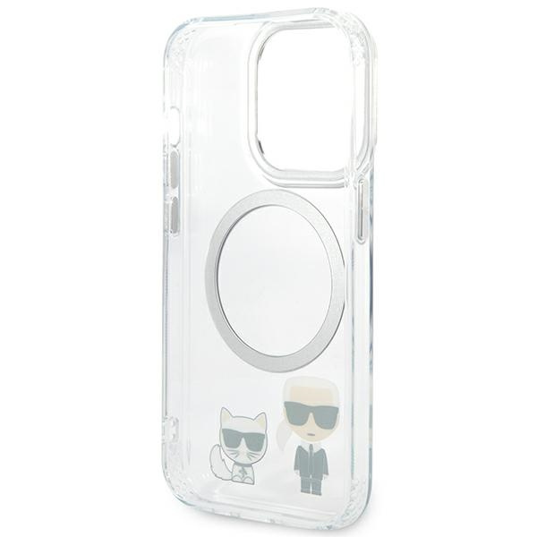 Etui Karl Lagerfeld KLHMP14XHKCT iPhone 14 Pro Max 6,7" hardcase przeźroczysty/transparent Karl & Choupette Aluminium Magsafe