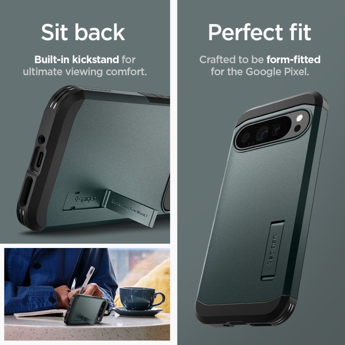 Etui SPIGEN TOUGH ARMOR GOOGLE PIXEL 9 PRO XL ABYSS GREEN