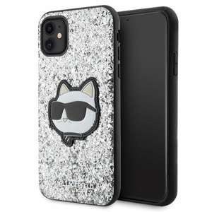 Etui Karl Lagerfeld KLHCN61G2CPS iPhone 11 6.1" srebrny/silver hardcase Glitter Choupette Patch Case