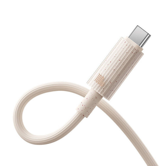 Kabel szybko ładujący Baseus USB-C do USB-C Habitat Series 100W, 2m (różowy)