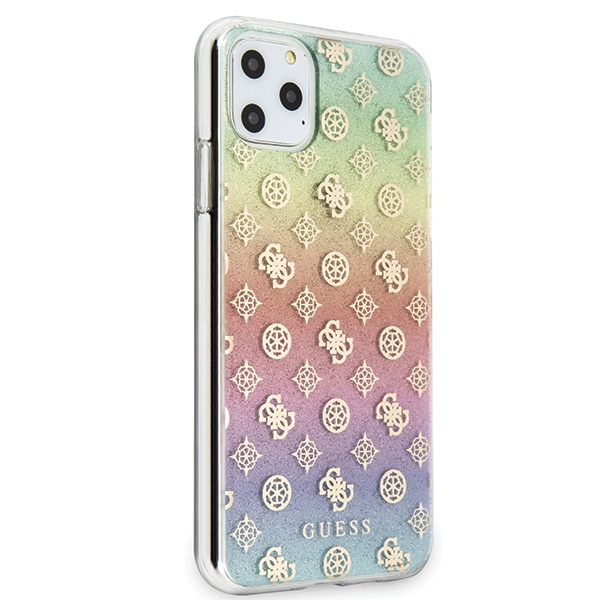 Etui GUESS Apple iPhone 11 Pro Max Iridescent 4G Peony Wielokolorowy Hard Case