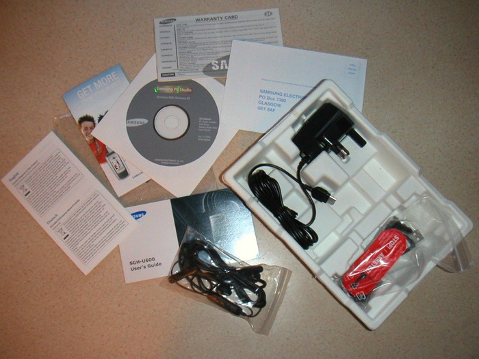 Pudełko SAMSUNG U600 Pełny Zestaw