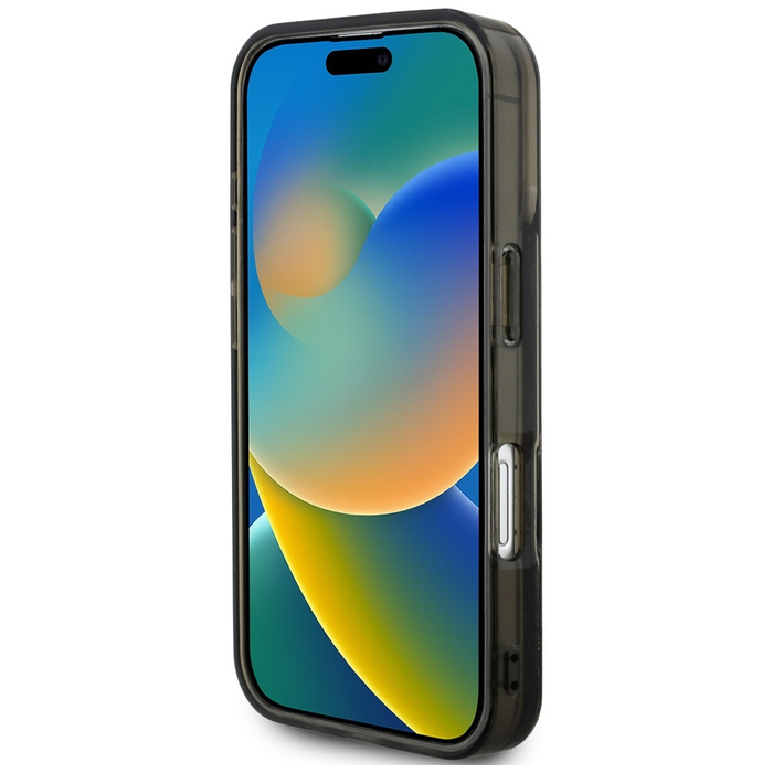 Etui Karl Lagerfeld Liquid Glitter       Choupette Logo do iPhone 16 Pro czarny