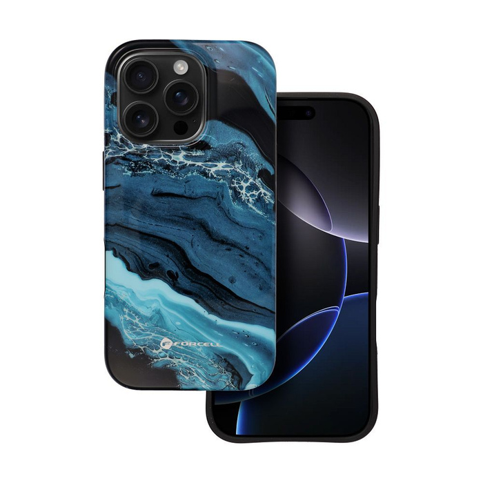 Etui na iPhone 15 PRO Forcell F-Protect Mirage zgodny z MagSafe Military Drop-Test deep sea