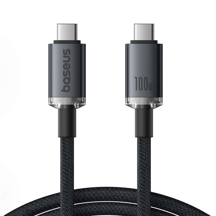 Baseus kabel Crystal Shine USB3.2 Full-Featured Fast-Charging Data Cable USB-C to USB-C 100W 1.5m 20Gb Cluster czarny