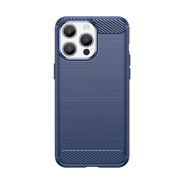 Etui Elastyczne etui wzór karbon do iPhone 15 Pro Carbon Case - niebieskie Case