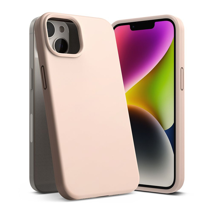 ETUI RINGKE SILICONE IPHONE 14 PLUS PINK SAND