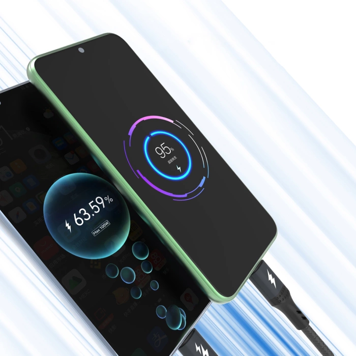 Kabel Dudao L3E 3 w 1 60W MicroUSB USB-C Lightning 1,2m - czarna