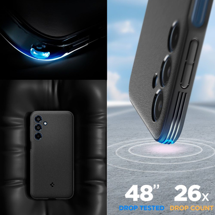 ETUI SPIGEN ESSENTIAL SANDBLAST SAMSUNG GALAXY M35 5G MATTE BLACK