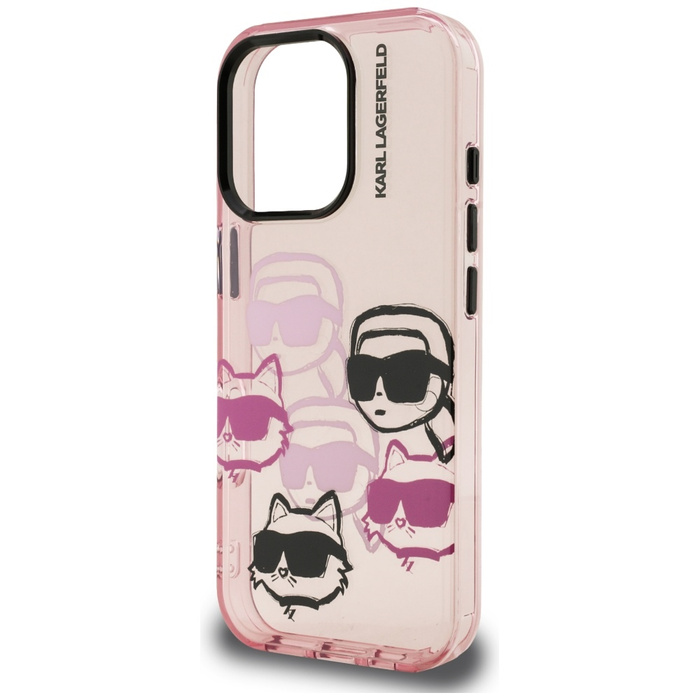 Etui Karl Lagerfeld IML Multi K&C Head   Pattern do iPhone 16 Pro różowy