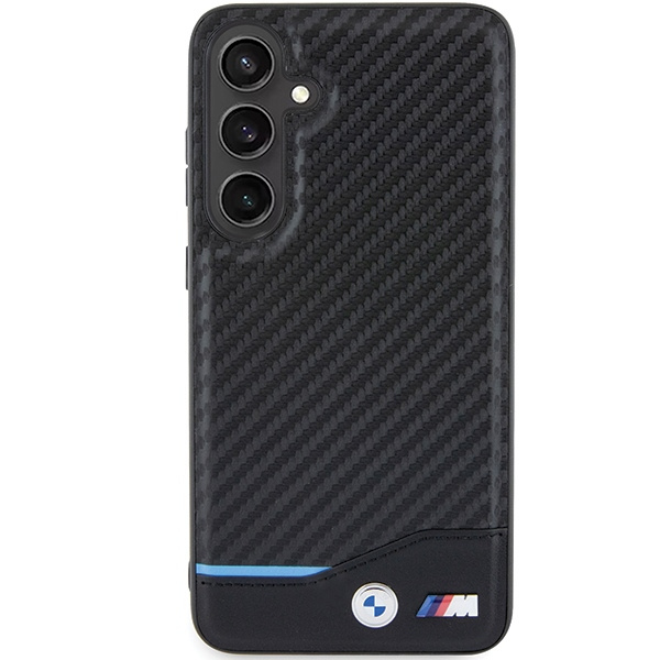 Etui BMW BMHCS24M22NBCK Samsung Galaxy S24+ S926 czarny/black Leather Carbon Case