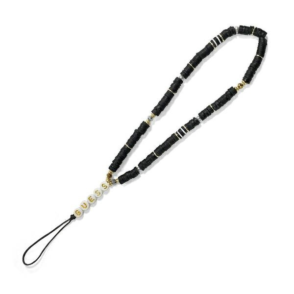 Zawieszka GUESS Phone Strap Heishi Beads Czarny