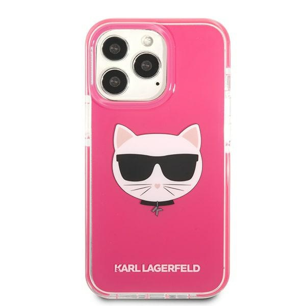 Etui KARL LAGERFELD Apple iPhone 13 Pro Max Choupette Head Fuksja Różowy Hardcase