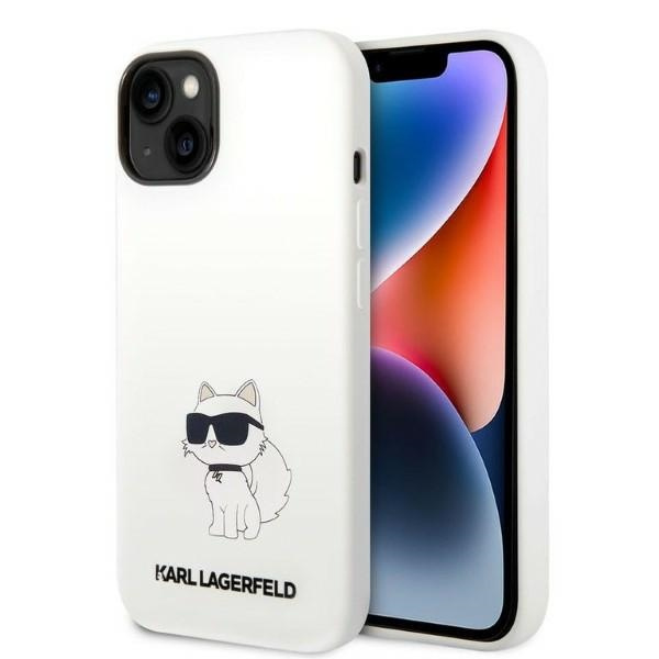Etui KARL LAGERFELD Apple iPhone 14 Silicone Choupette Biały Hardcase