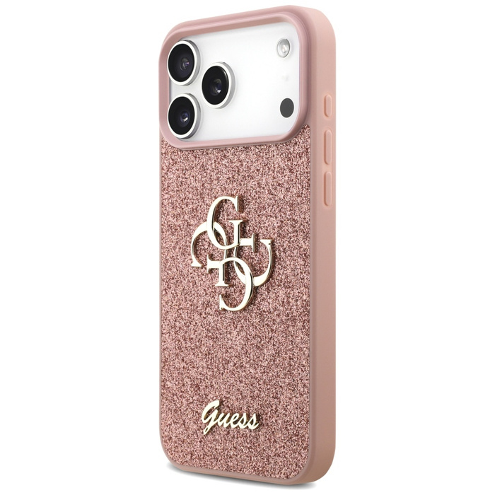 Etui Guess Fixed Glitter Big 4G do       iPhone 17 Pro Max różowy