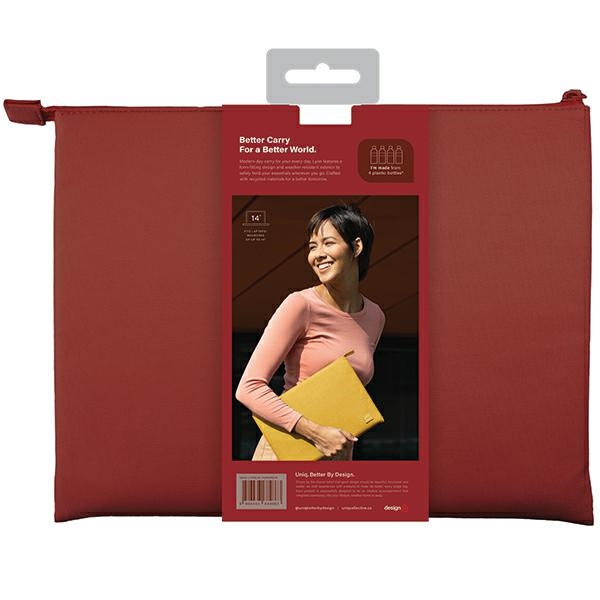Etui UNIQ etui Lyon laptop Sleeve 14" czerwony/brick red Waterproof RPET