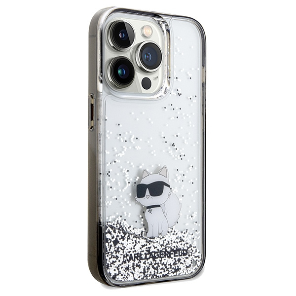 Etui Karl Lagerfeld KLHCP14XLKCNSK iPhone 14 Pro Max 6.7" transparent hardcase Liquid Glitter Choupette Case