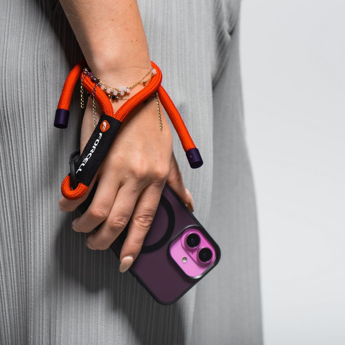 Smycz do telefonu na nadgarstek z regulacją długości Forcell F-Design R10X40 (max 20cm w pętli) czerwona