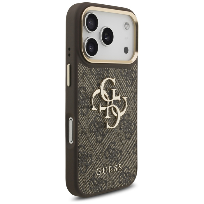 Etui Guess 4G Big 4G Classic Logo Big    Strap Metal Buttons do iPhone 17 Pro brązowy