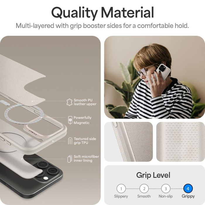 ETUI SPIGEN CYRILL KAJUK MAG MAGSAFE IPHONE 16 PRO CREAM