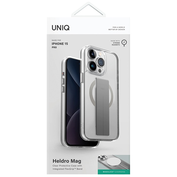 Etui UNIQ etui Heldro Mag iPhone 15 Pro 6.1" Magclick Charging przeźroczysty/lucent clear Case