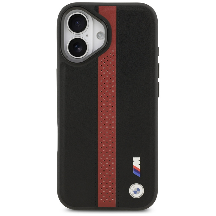 Etui BMW M Perforated Stripe Logo        MagSafe do iPhone 17 czerwony