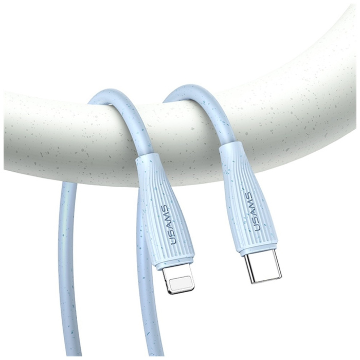 Kabel USAMS Green Series SJ717 30W USB-C do Lightning 1m różowy