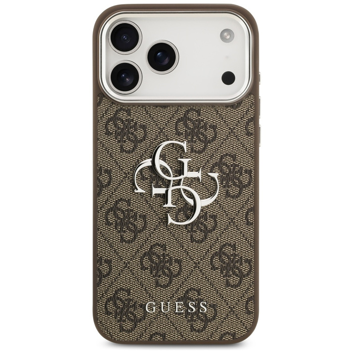 Etui Guess 4G Big 4G Classic Logo do     iPhone 17 Pro Max brązowy srebrny
