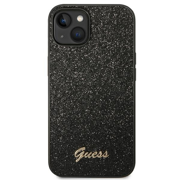 Etui GUESS Apple iPhone 14 Plus Glitter Script Czarny Hardcase