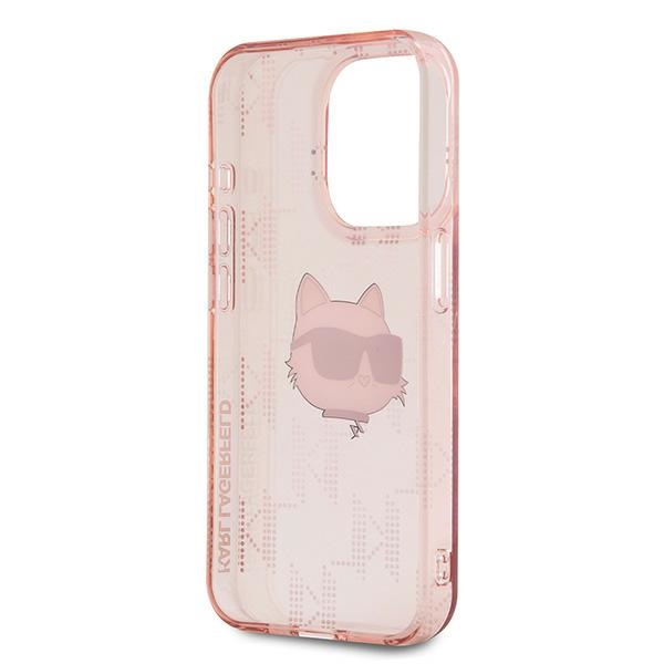 Etui Karl Lagerfeld KLHCP15LHKLPCHP iPhone 15 Pro 6.1" różowy/pink hardcase IML Choupette Head & Monogram