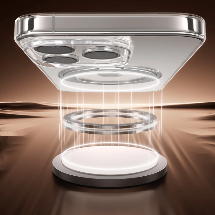 Etui Joyroom JR-16JL6 na iPhone 16 Pro Max ultracienkie kompatybilne z MagSafe z ringiem-podstawką 360° - niebieskie