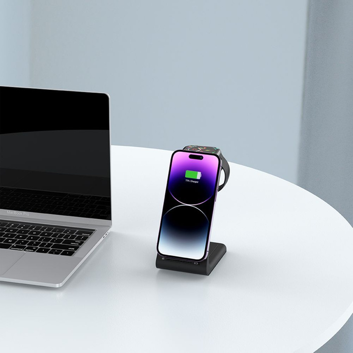 TECH-PROTECT QI15W-A36 3IN1 WIRELESS CHARGER FOR APPLE BLACK