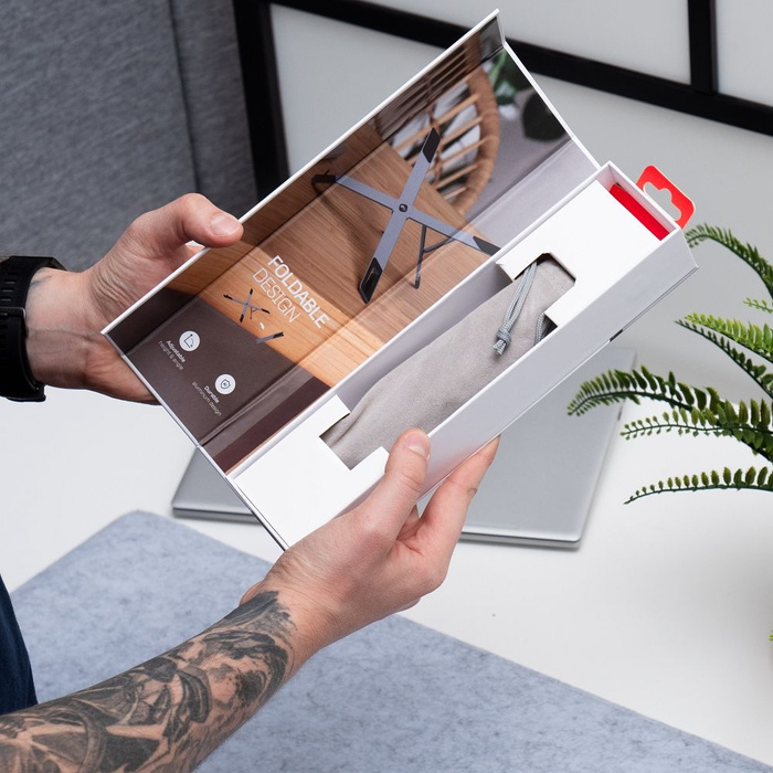 Uchwyt na laptop / tablet biurkowy składany Forcell F-Grip Fold Stand X Pro szary