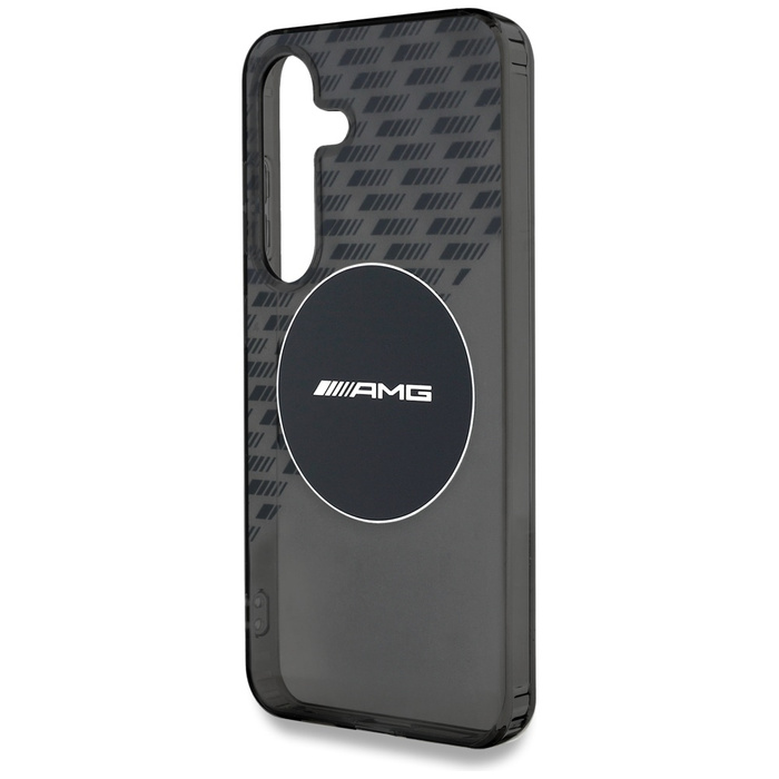 Etui AMG Transparent Rhombs MagSafe do    Samsung Galaxy S25 czarny
