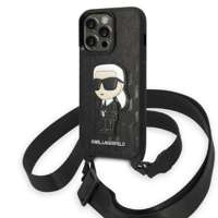 Etui Karl Lagerfeld iPhone 14 Pro 6,1" czarny/black hardcase Monogram Ikonik Patch