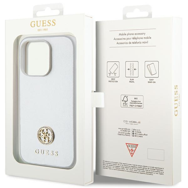 Etui Guess GUHCP15XPS4DGPS iPhone 15 Pro Max 6.7" srebrny/silver hardcase Strass Metal Logo