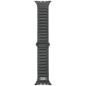 Pasek Audi Logo Synthetic Leather        Magnetic Ring do Apple Watch 44/45/46/49mm czarny