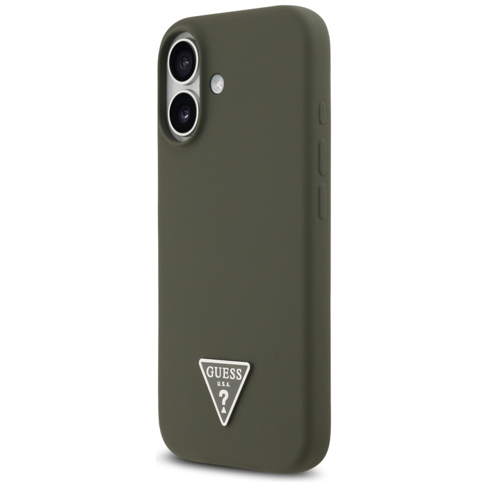 Etui Guess Silicone Triangle Logo        MagSafe do iPhone 17 khaki