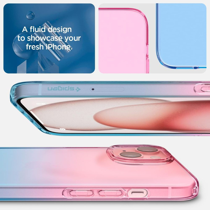 Etui Spigen Liquid Crystal iPhone 15 Gradation Pink Case