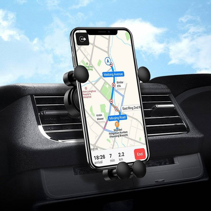 Wozinsky Gravity Car Mount grawitacyjny uchwyt samochodowy na kratkę wentylacyjną nawiew czarny (WCH-05)