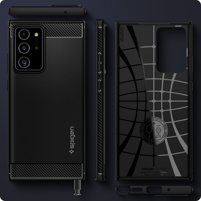 Etui SPIGEN Galaxy Note 20 Ultra Rugged Armor Matte Black Czarne Case
